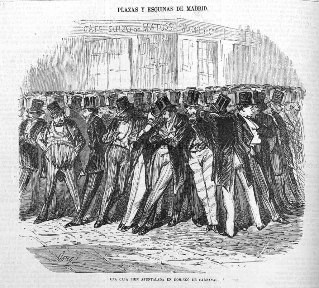 1862 03 02, El museo universal, Plazas y esquinas de Madrid, Una casa bien apuntalada en Domingo de Carnaval, Ortego