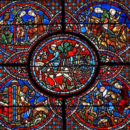 Los gremios medievales en las vidrieras de Chartres