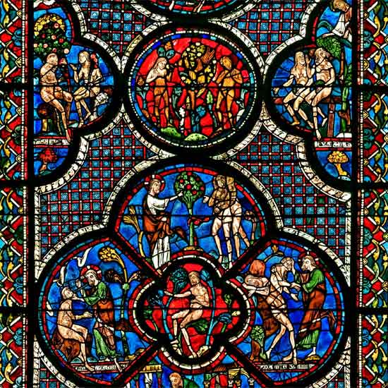 Vidriera del Buen Samaritano - Catedral de Chartres