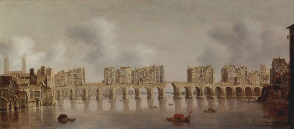 Vista del Puente de Londres hacia 1632, Claude de Jongh