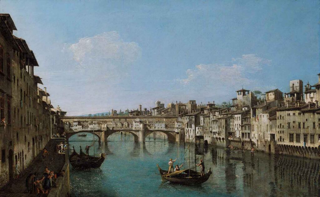 Vista del Ponte Vecchio en Florencia, Bernardo Bellotto