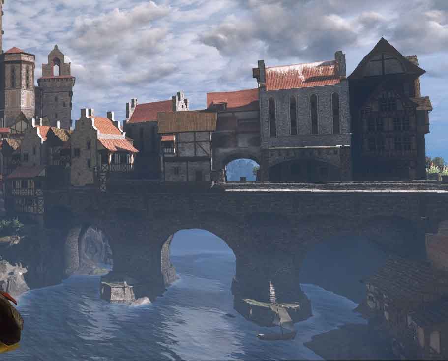 Puente de San Gregorio en Novigrad. Witcher 3.