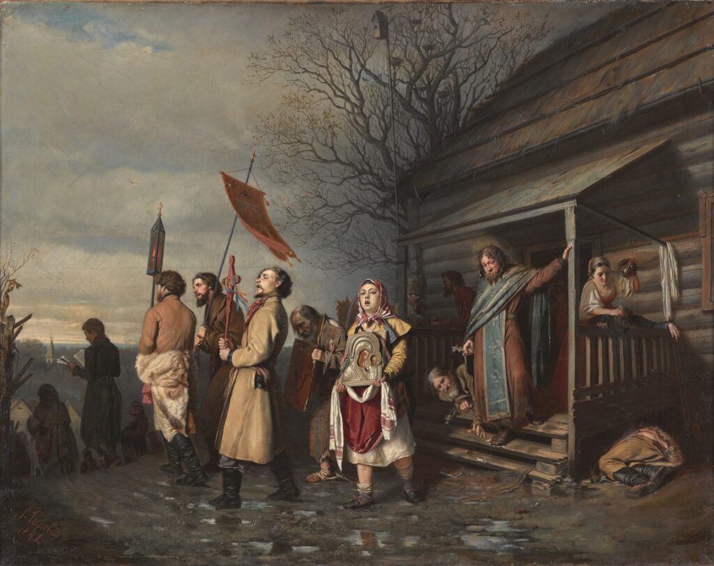 Procesión de Pascua, Vasily Perov. 1861.